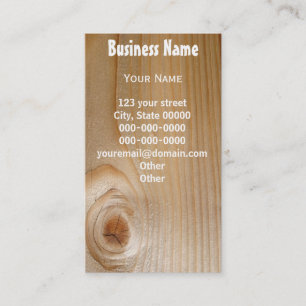Carte De Visite Bois non fini