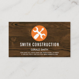 Carte De Visite Bois   Outils de charpenterie de construction