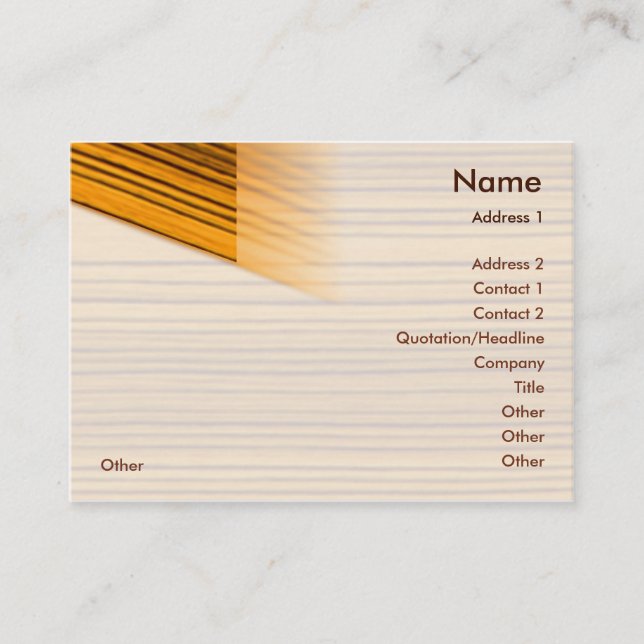 Carte De Visite Bois - potelé (Devant)