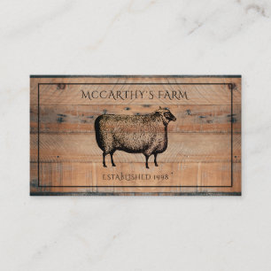 Carte De Visite Bois rustique Cheep Shiplap Grange Bois Logo de fe