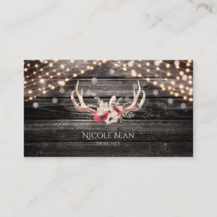 Carte De Visite Bois rustique et charme chic de Boho d'andouillers