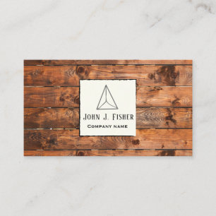 Carte De Visite Bois rustique gravé sur mesure