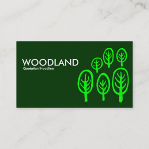 Carte De Visite Bois - Vert sur Vert foncé
