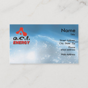 Carte De Visite Boisson A.C.T. - Bleu