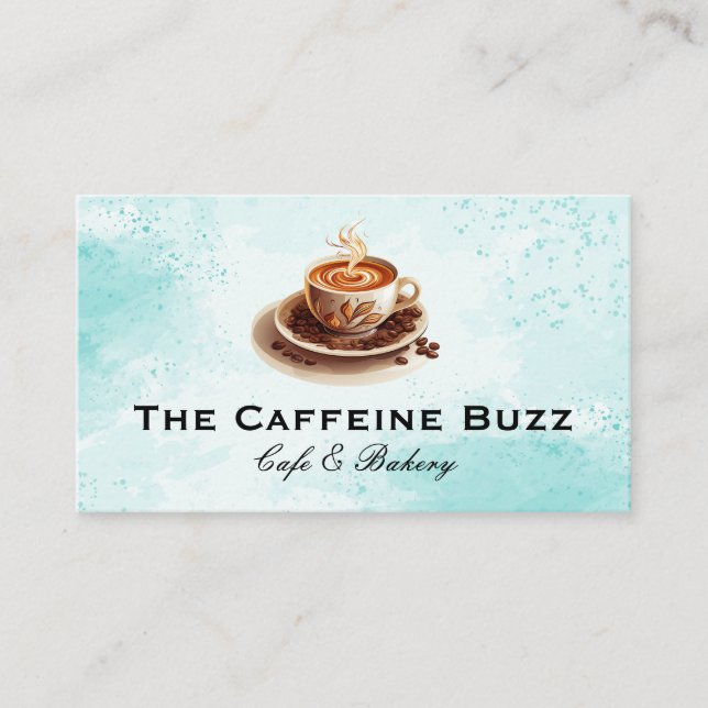 Carte De Visite Boisson à café chaud en coupe (Devant)