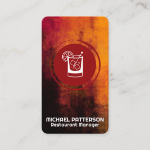 Carte De Visite Boisson Cocktail Contemporain