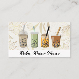 Carte De Visite Boissons Boba   Boissons Smoothie