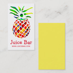Carte De Visite Boissons santé à l'ananas au bar à jus