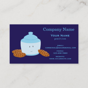 Carte De Visite Boîte à biscuits de sourire avec des biscuits