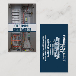 Carte De Visite Boîte à fusionnement pour entrepreneur électrique