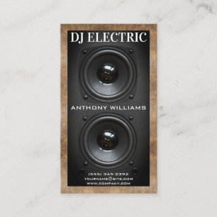 Carte De Visite Boîte à haut-parleur du caisson   Cuir