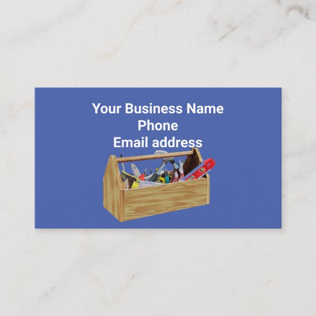 Carte De Visite Boîte à outils avec outils (Devant)