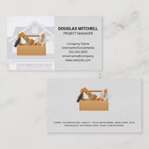 Carte De Visite Boîte à outils de menuiserie   Réparations domesti