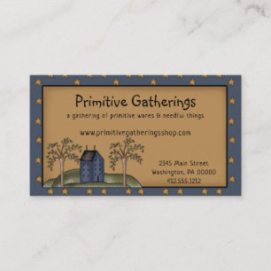 Carte De Visite Boite à saler rustique primitive de campagne & Éto