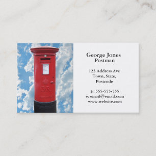 Carte De Visite Boîte britannique rouge de courrier