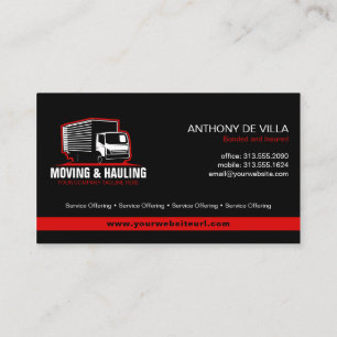 Carte De Visite Boîte Camion Moto & Livraison Société de servic