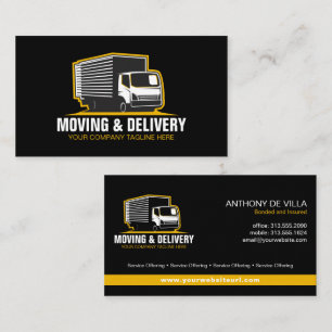 Carte De Visite Boîte Camion Moving Hauling Livraison Société