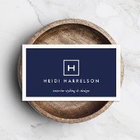 BOÎTE LOGO avec VOTRE INITIAL/MONOGRAM sur BLEU SO