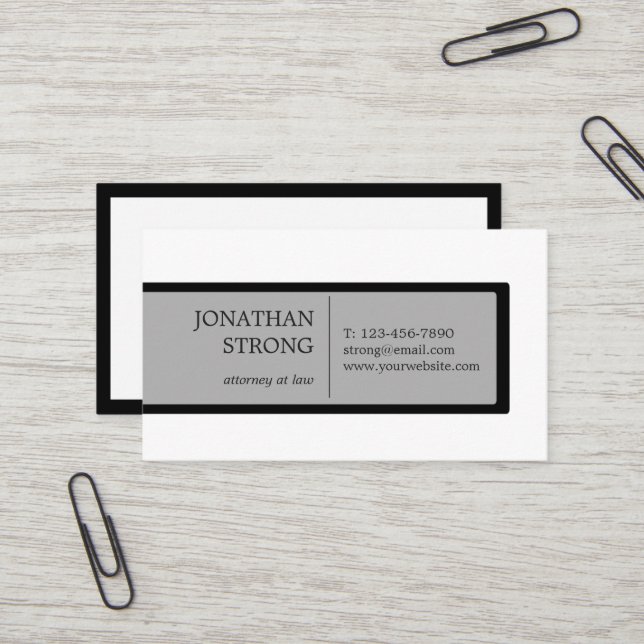 Carte De Visite Boîte professionnelle (Devant/Arrière en situation)