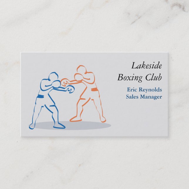 Carte De Visite Boîtes bleu orange (Devant)