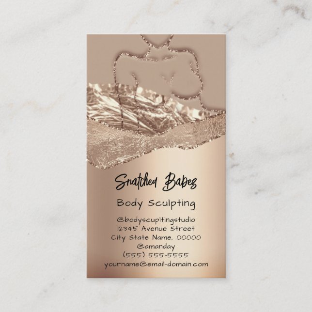 Carte De Visite Boîtier Sculpter Cosmétique Logo QR Code Rose Part (Devant)