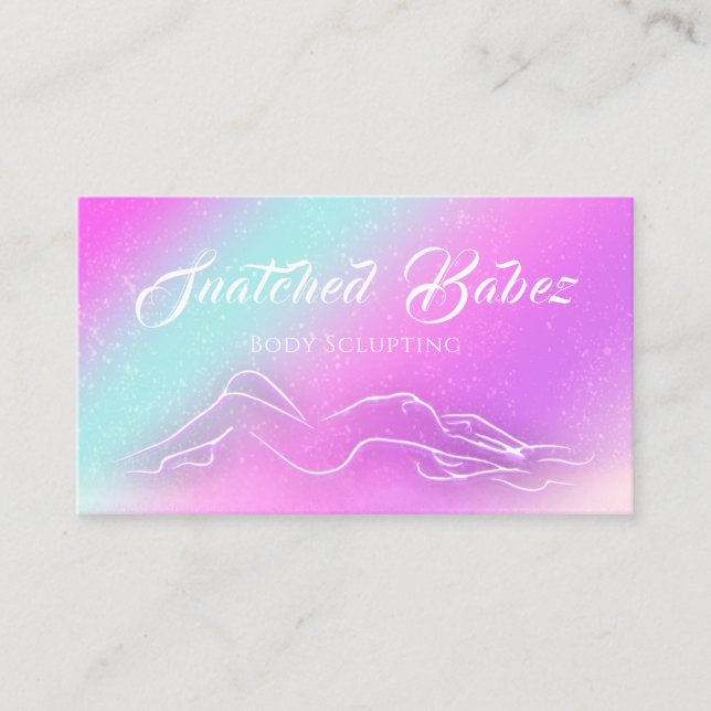Carte De Visite Boîtier SPA Holographique Logo Massage Personnalis (Devant)