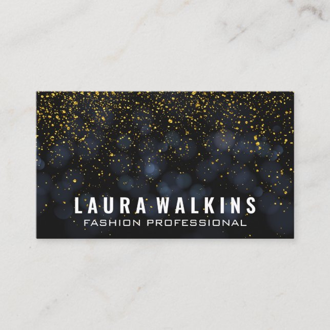 Carte De Visite Boke Dark Blue | Gold Speckled (Devant)