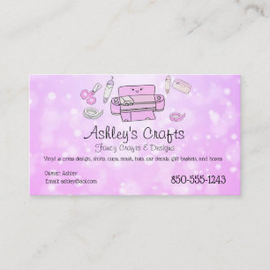 Carte De Visite Bokee vinyle rose pour Silhouette ou Cricut