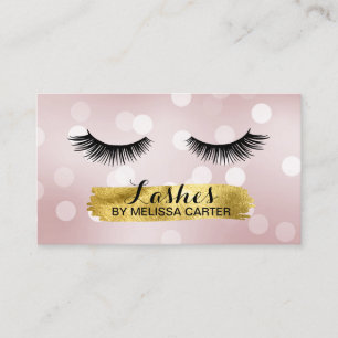 Carte De Visite Bokeh Beauty Salon Maquillage Artist Lash Extensio