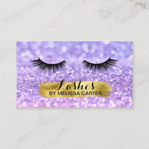 Carte De Visite Bokeh Beauty Salon Maquillage Artist Lash Extensio