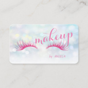 Carte De Visite Bokeh Coloré Moderne Élégant, Faux Cils
