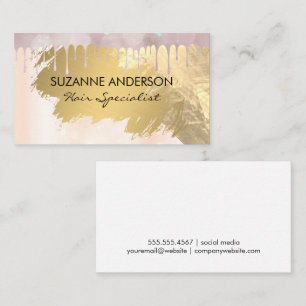 Carte De Visite Bokeh Glow Drift Fond d'or