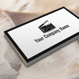 Carte de visite Bold Border Clapperboard Director