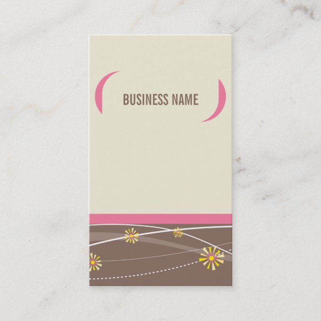 CARTE DE VISITE bold clair crème mocha rose (Devant)