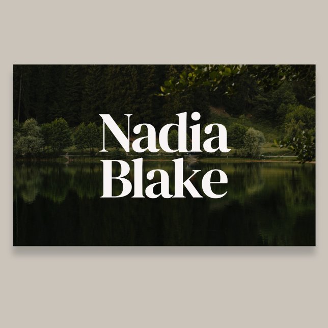 Carte De Visite Bold Editorial Style Photo QR Code White (Créateur téléchargé)