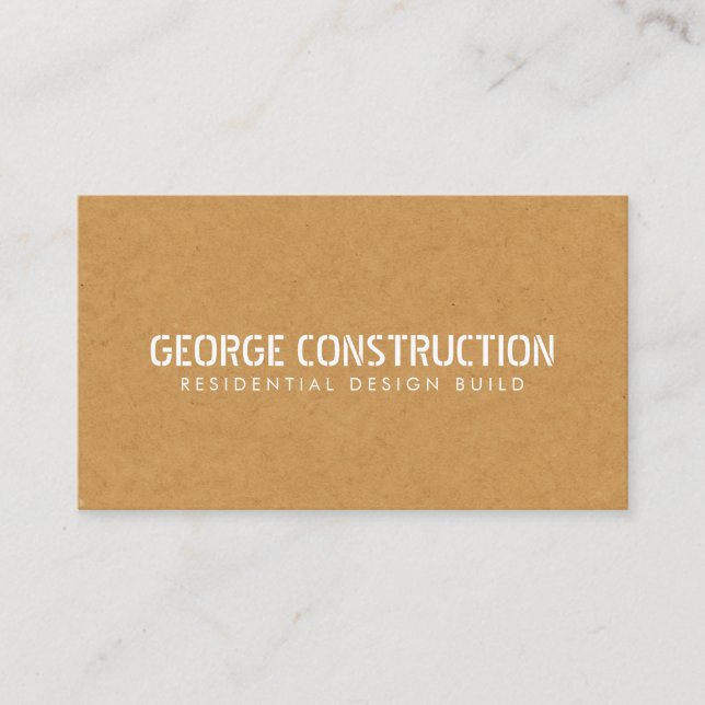 Carte De Visite Bold Molded Construction Business QR Code (Devant)