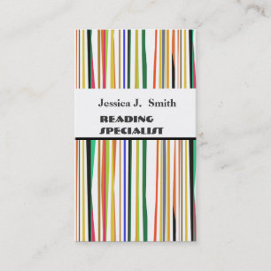 Carte De Visite BOLD Professional Moderne Motif rayé coloré