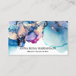 Carte De Visite *~* Bold Yummy Turquoise Turquoise Or doré AP29