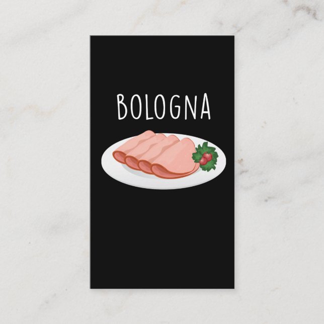 Carte De Visite Bologna Saucisson Foodie Baloney Mortadella Lover (Devant)