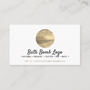 Carte De Visite Bombe de bain dorée
