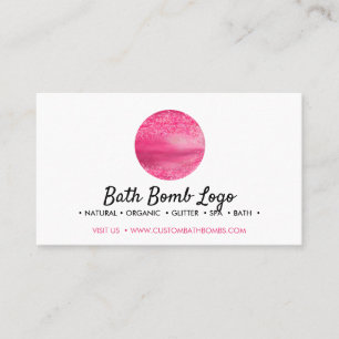Carte De Visite Bombe de bain rose