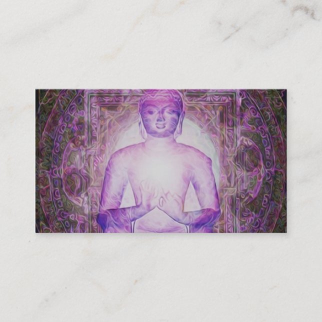 Carte De Visite Bon Bouddha Méditant (Devant)