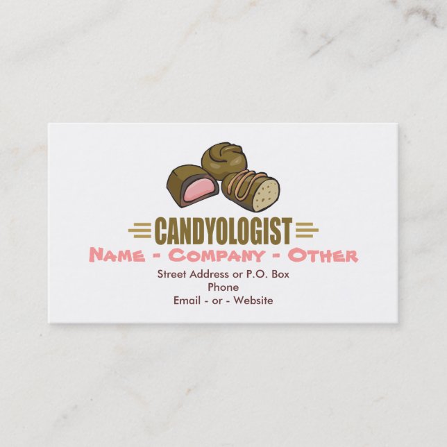 Carte De Visite Bonbons au chocolat drôles (Devant)