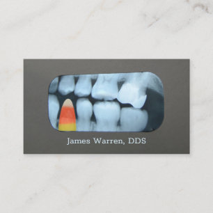Carte De Visite Bonbons dans les dents Xray