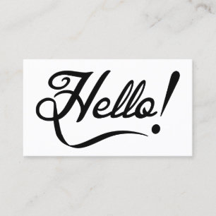 Carte De Visite Bonjour