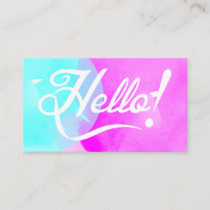Carte De Visite Bonjour aquarelle élégant