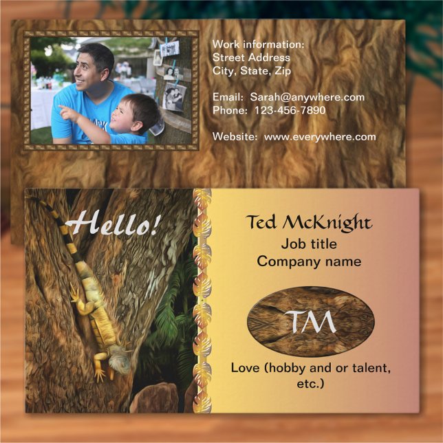 Carte De Visite Bonjour Bucerias Iguana 1069 (Créateur téléchargé)