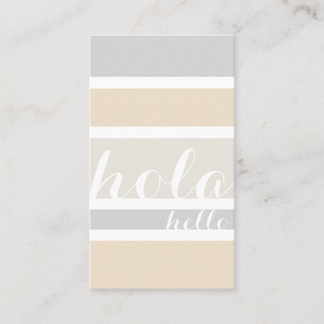 Carte De Visite Bonjour hello interprète traducteur professeur (Devant)