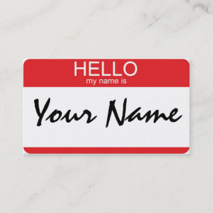 Carte De Visite Bonjour mon nom est