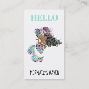 Carte De Visite *~* BONJOUR Pailletée Mermaid Étincelante Tortue d